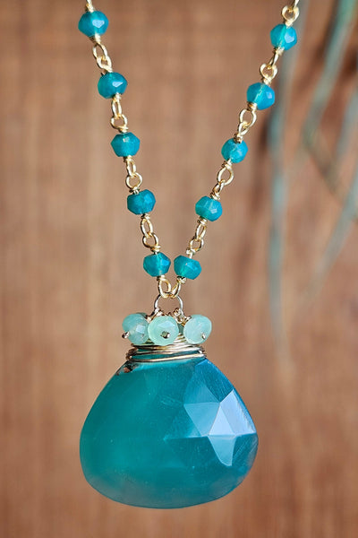 GF) Green Onyx & Chrsoprase Necklace  NGR0526G