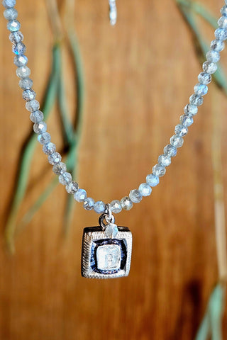 Diamond & Labradorite Necklace  NWH5525
