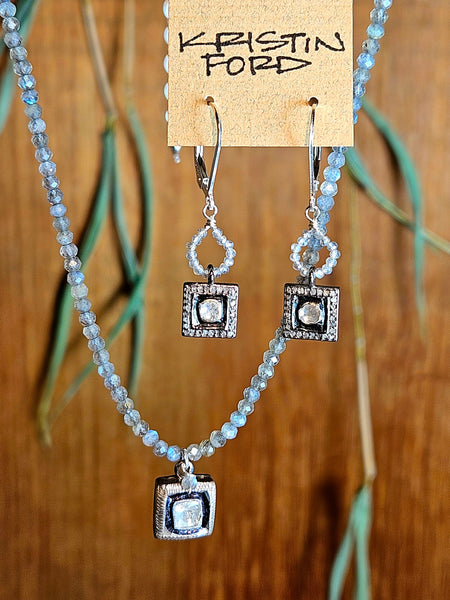 Diamond & Labradorite Necklace  NWH5525