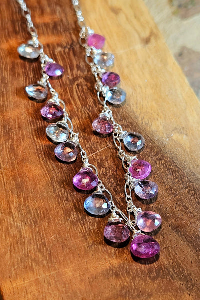 One of a Kind Multi Color Sapphire Necklace