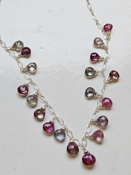 One of a Kind Multi Color Sapphire Necklace