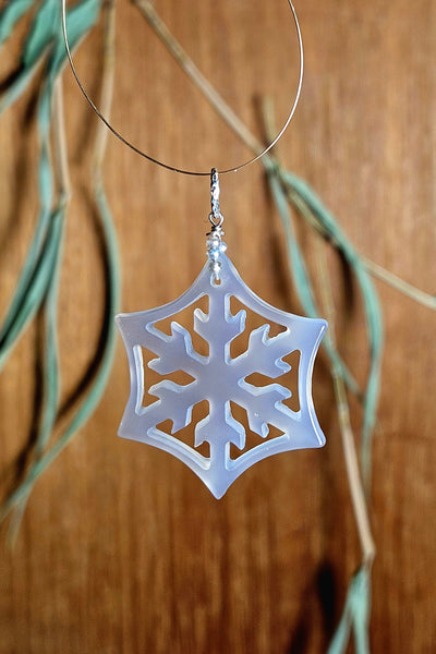 Silver/Grey Onyx & Labradorite Snowflake Pendant/Floater  PBK9925