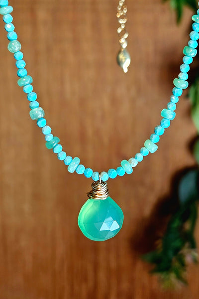 GF) Chrysoprase & Turquoise Earrings  EGR0926G