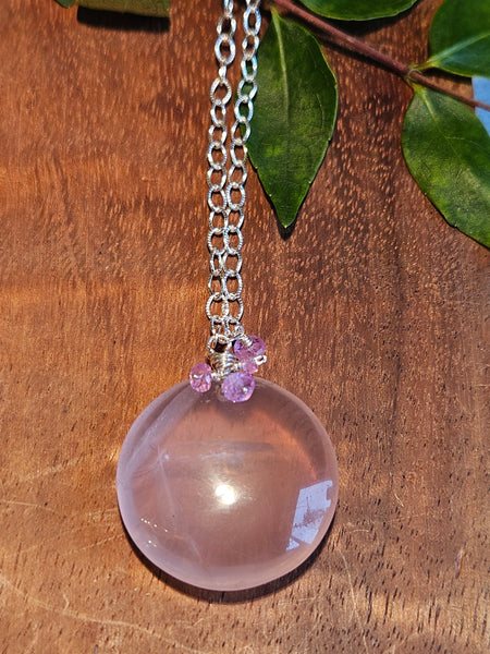 Rose Quartz & Pink Sapphire Earrings  ERD1126