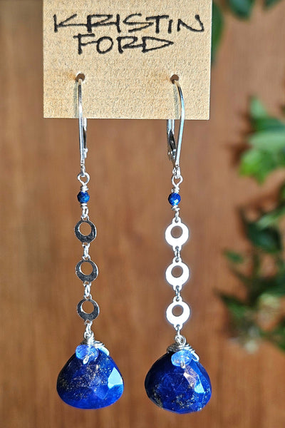 Lapis Lazuli & Tanzanite Earrings  EBL0426