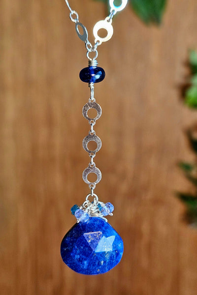 Lapis Lazuli Drop Necklace  NBL0426