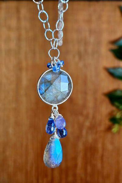 Labradorite, Kyanite & Tanzanite Necklace  NBK3426
