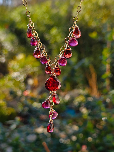 GF) Garnet & Rhodolite Necklace  NRD0626G