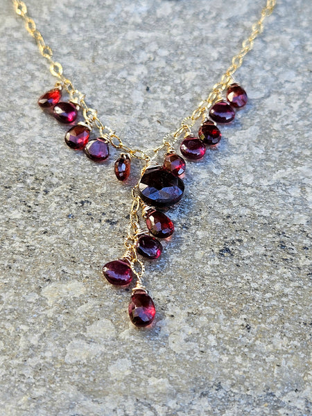 GF) Garnet & Rhodolite Necklace  NRD0626G