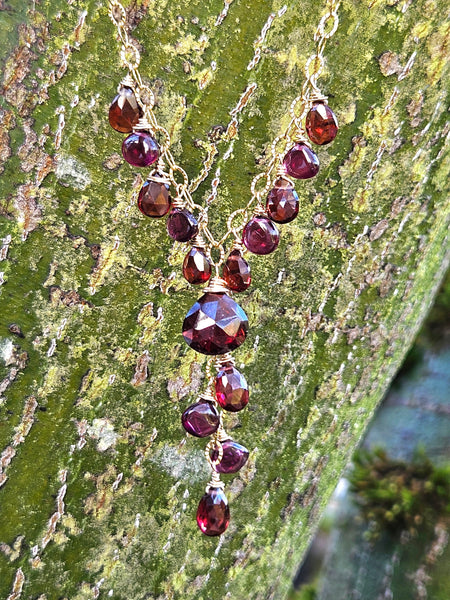 GF) Garnet & Rhodolite Necklace  NRD0626G