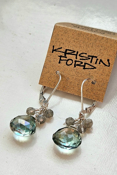 Prasiolite with Labradorite Cluster EGR1012