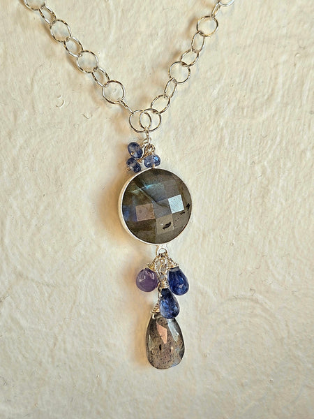 Labradorite, Kyanite & Tanzanite Necklace  NBK3426