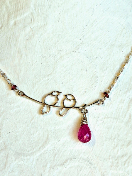 Love Birds and Ruby Necklace  NWH5026RU