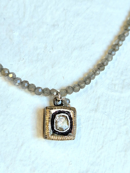 Diamond & Labradorite Necklace  NWH5525