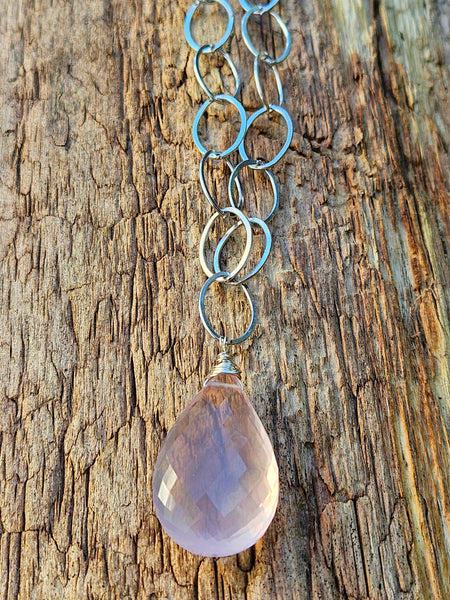 One of a Kind Rose Quartz Necklace