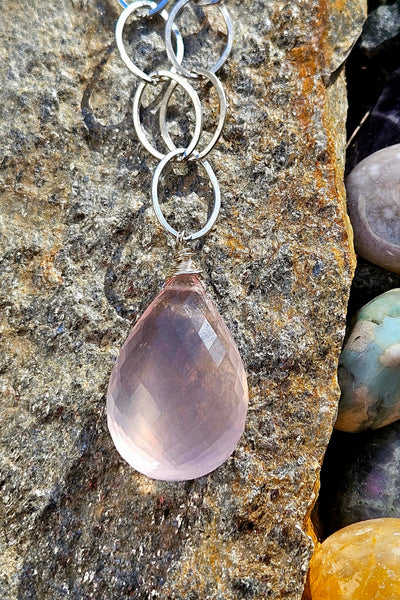 One of a Kind Rose Quartz Necklace