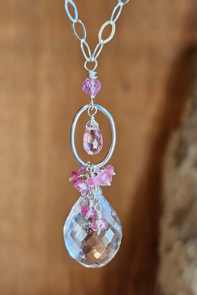 Limited Edition Morganite, Pink Tourmaline, Pink Topaz & Rose Sapphire Necklace
