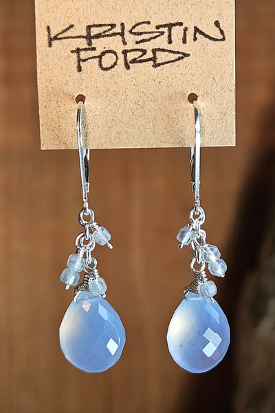 Blue Chalcedony and Labradorite Earrings EBL5726