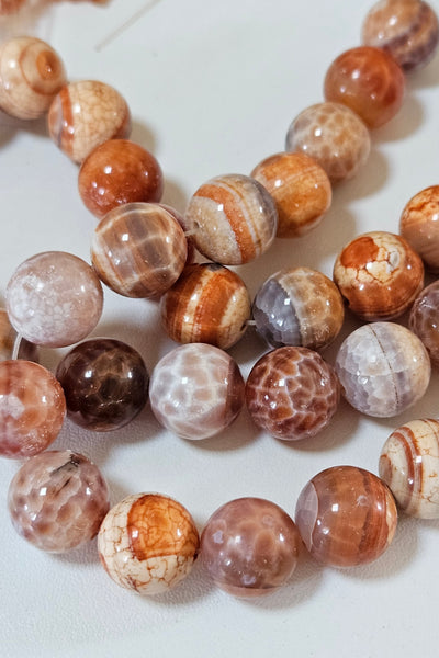 Fire Agate, Amber & Carnelian Earrings  ERD3826