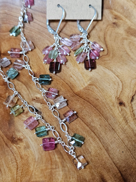 One of a Kind Multi Color Tourmaline Necklace