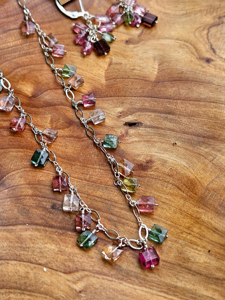 One of a Kind Multi Color Tourmaline Necklace