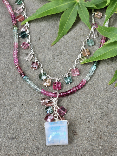 One of a Kind Multi Color Tourmaline Necklace