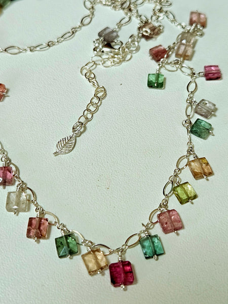 One of a Kind Multi Color Tourmaline Necklace
