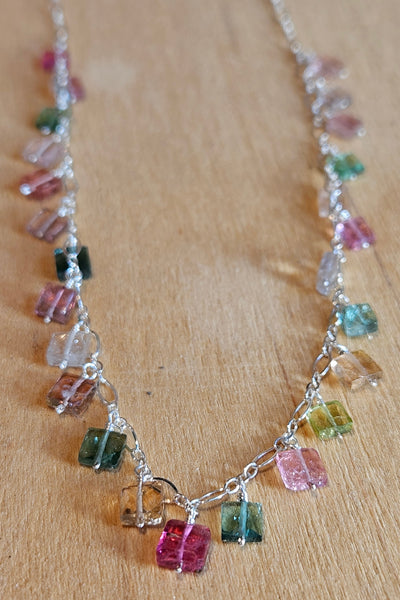 One of a Kind Multi Color Tourmaline Necklace