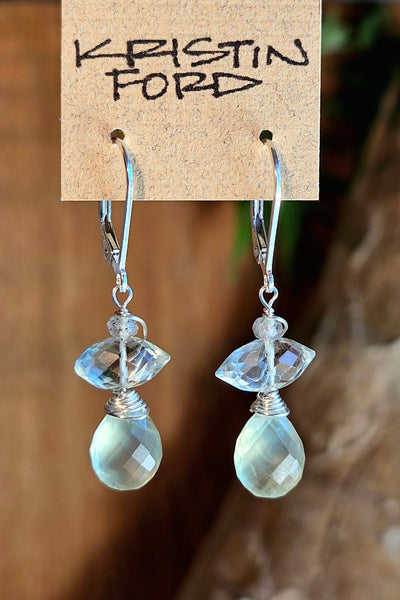 One of a Kind Prehnite, Prasiolite & Labradorite Necklace