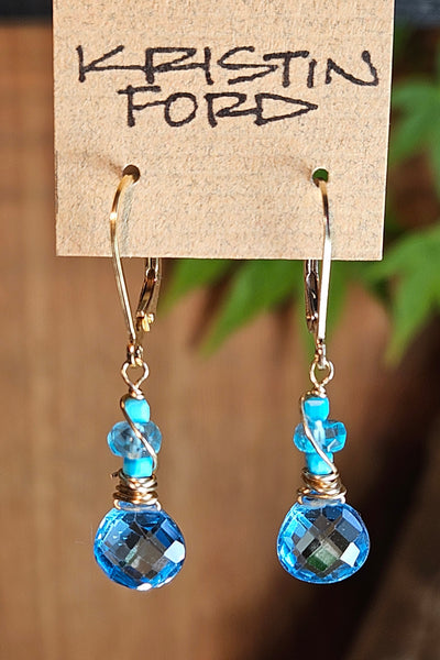 Blue Topaz & Labradorite Necklace NBL4410G