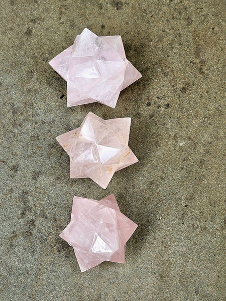 Rose Quartz Sacred Geometry Star