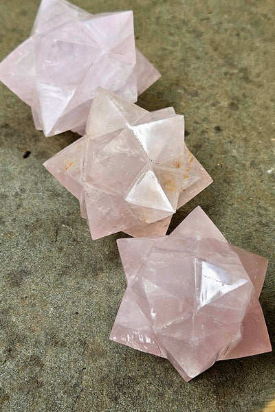 Rose Quartz Sacred Geometry Star