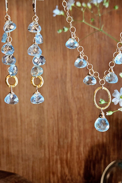 GF) One of a Kind Santa Maria Aquamarine Necklace & Earrings
