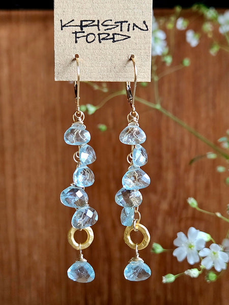 GF) One of a Kind Santa Maria Aquamarine Necklace & Earrings