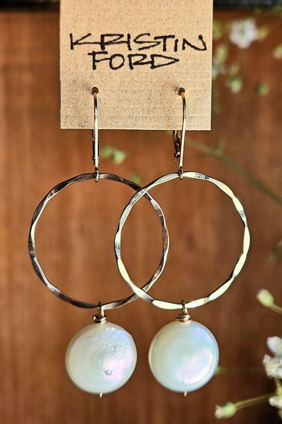 GF) One of a Kind Coin Pearl Necklace & Earrings
