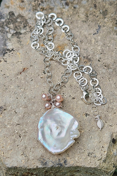 One of a Kind Blush Keishi Pearl Necklace