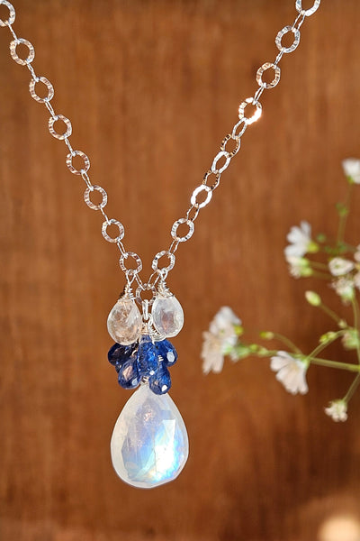 Rainbow Moonstone & Kyanite Necklace  NWH5726