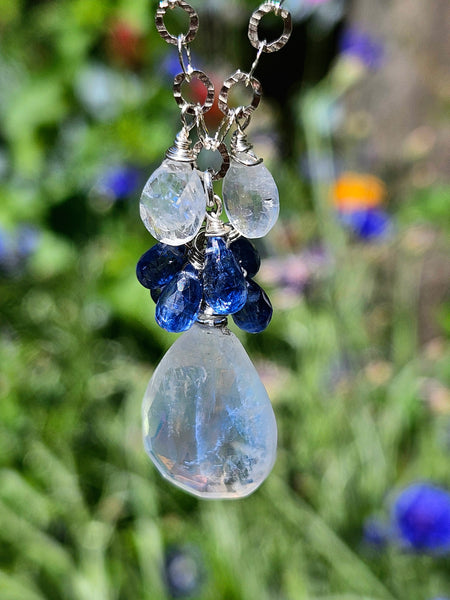 Rainbow Moonstone & Kyanite Necklace  NWH5726