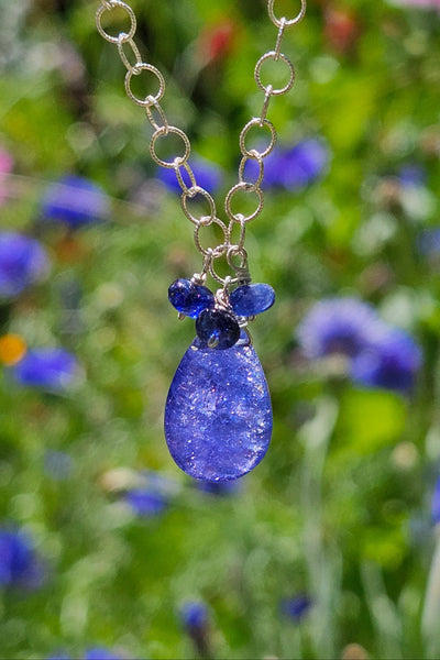 One of a Kind Tanzanite & Sapphire Necklace