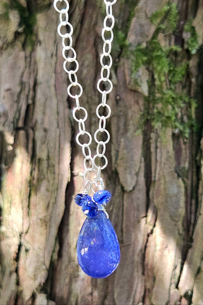One of a Kind Tanzanite & Sapphire Necklace