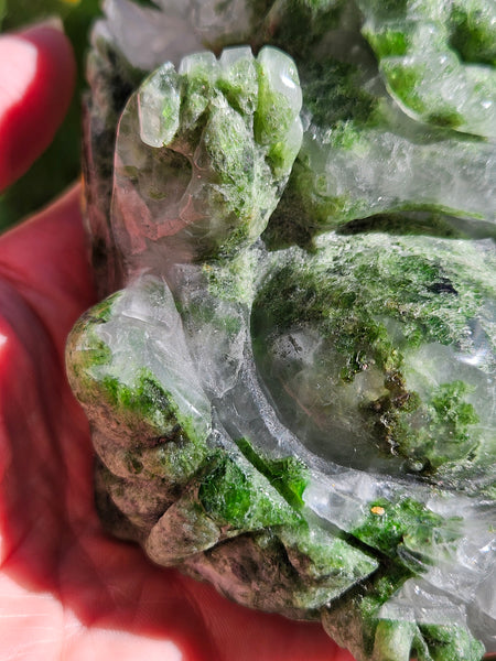 Green Tourmalinated Quartz Ganesh