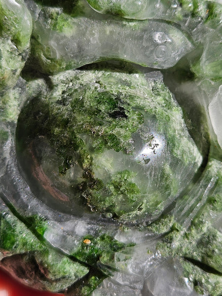 Green Tourmalinated Quartz Ganesh