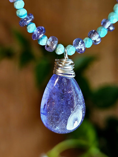 Tanzanite & Turquoise Necklace  NBL7326