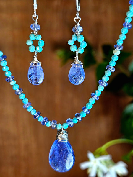 Tanzanite & Turquoise Earrings  EBL7326