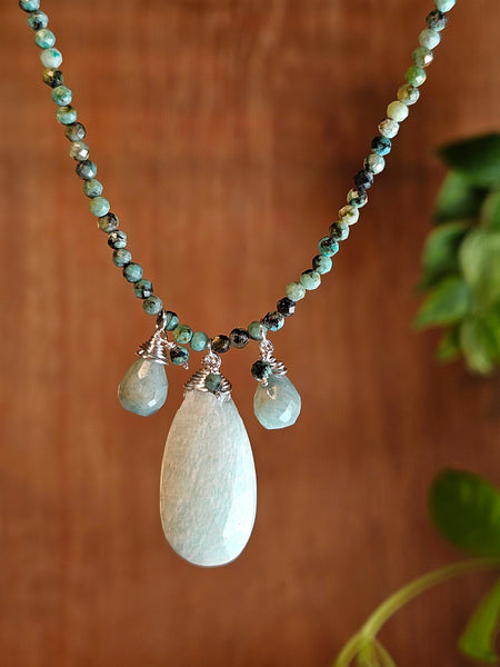 Amazonite & Turquoise Necklace  NBL4726
