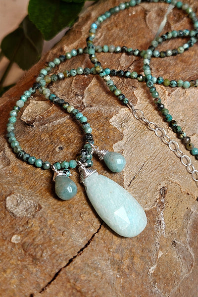 Amazonite & Turquoise Necklace  NBL4726