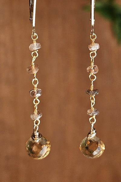 GF) Citrine & Andalusite Earrings  EBR3526G