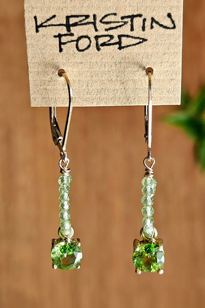 GF) Peridot & Tsavorite Earrings  EGR3526G