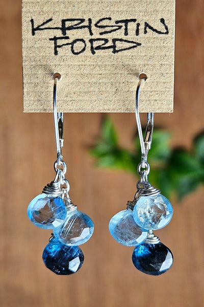 Indigo & Ocean Blue Kyanite Earrings  EBL7225
