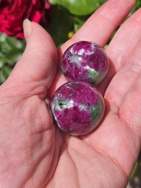Ruby Zoisite Spheres
